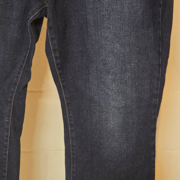 Terra Sky Womens Jeans Size 18W Short Dark Wash Flare Distressed Raw Hem - Picture 4 of 11